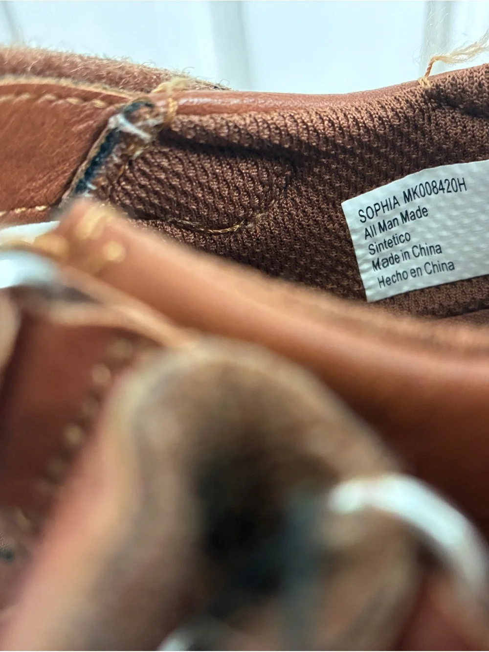 Stride Rite Cognac Brown Mary Jane Shoes with Hook-and-Loop Strap